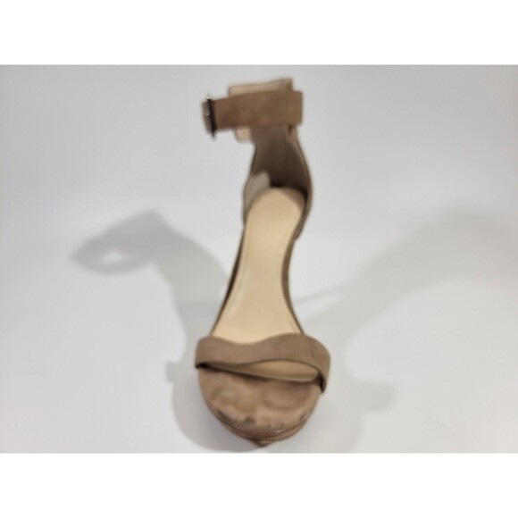 HHP Women's Sz 8 Calvin Klein Vivian Beige Suede Platform Sandal High Heels Pump - Picture 6 of 9